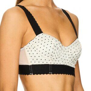 Free People x Intimately FP Printed Viva La Longline Bra Small Polka Dot